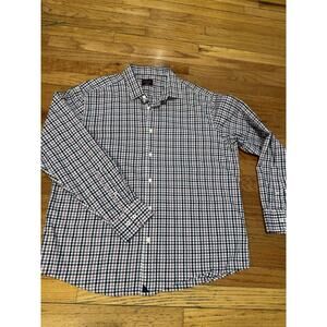 Untuckit Cascina Long Sleeve Button Up Shirt Men's Regular Fit X-Large Blue Mauv